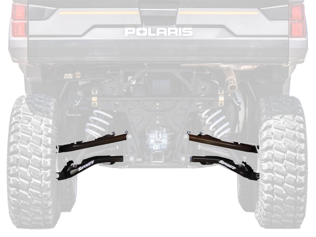 SuperATV High Clearance Rear Offset A Arms for Polaris Ranger XP 1000 (2017–2023)