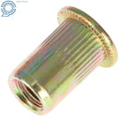 100 Pack M6 Metric Rivet Nut Flat Head Threaded Insert Nutsert