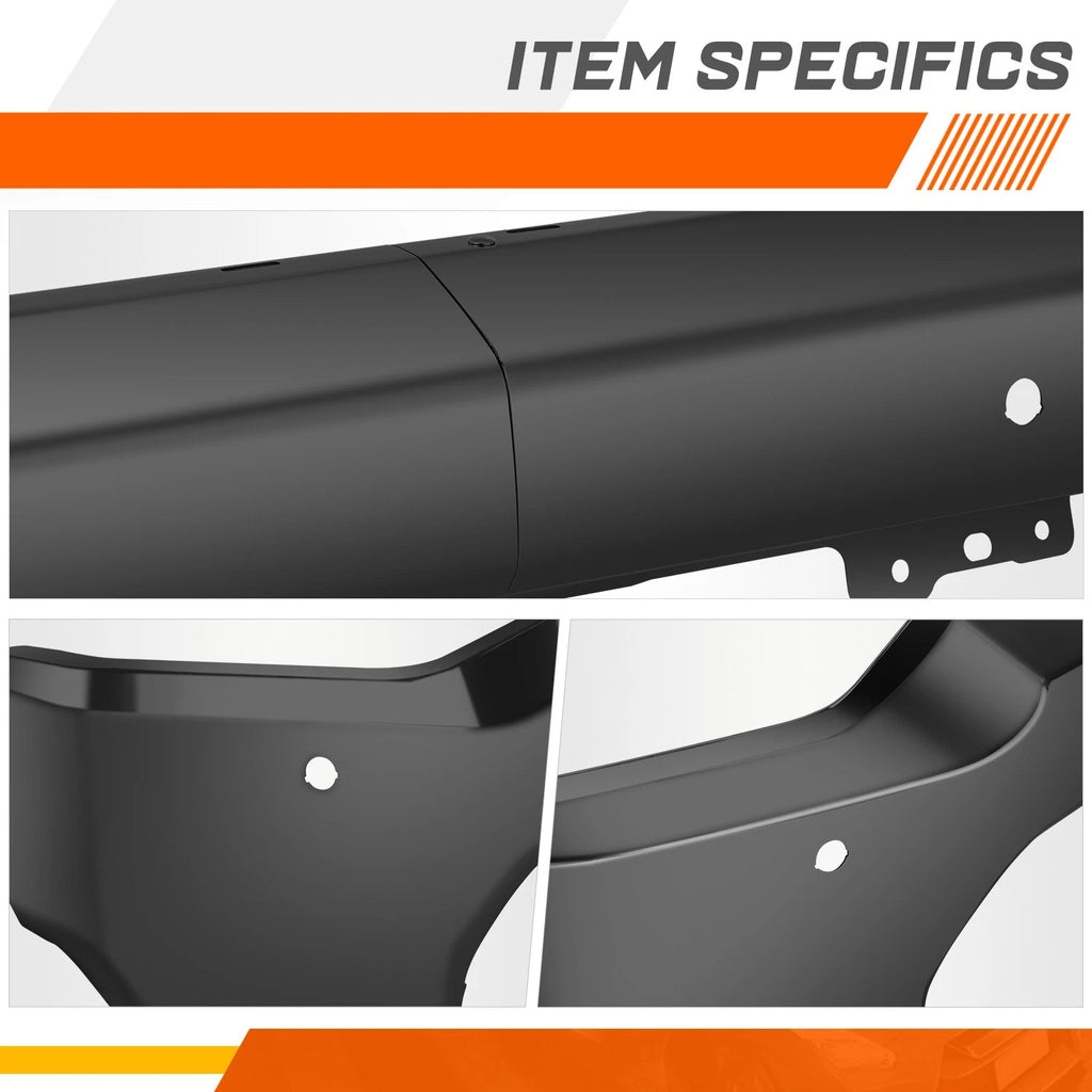Front Bumper Face Bar for Chevy Silverado 2500 3500 HD (2020–2023) w/Sensor Hole Black