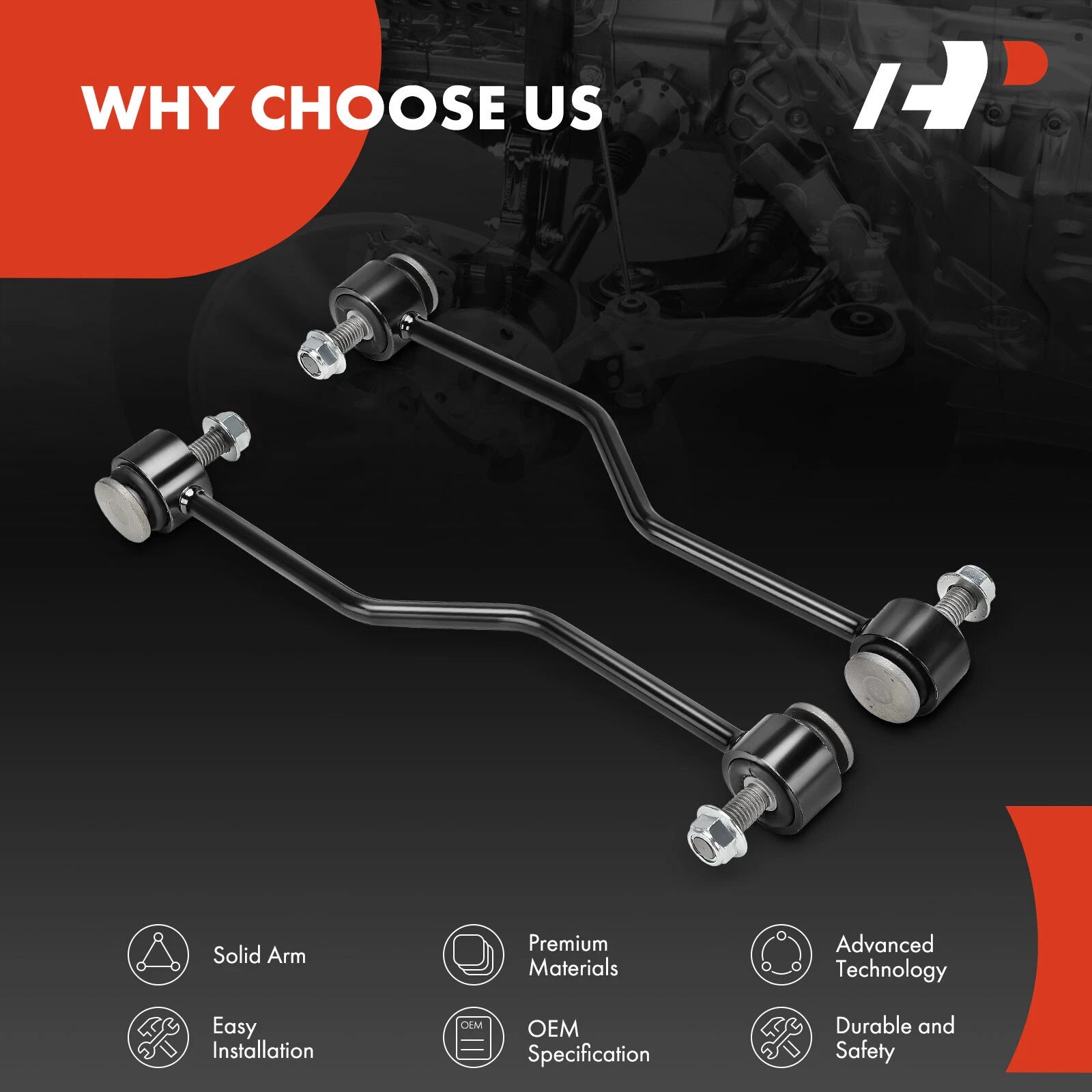 2X Rear Sway Bar Links for Ford F-450 F-550 Super Duty