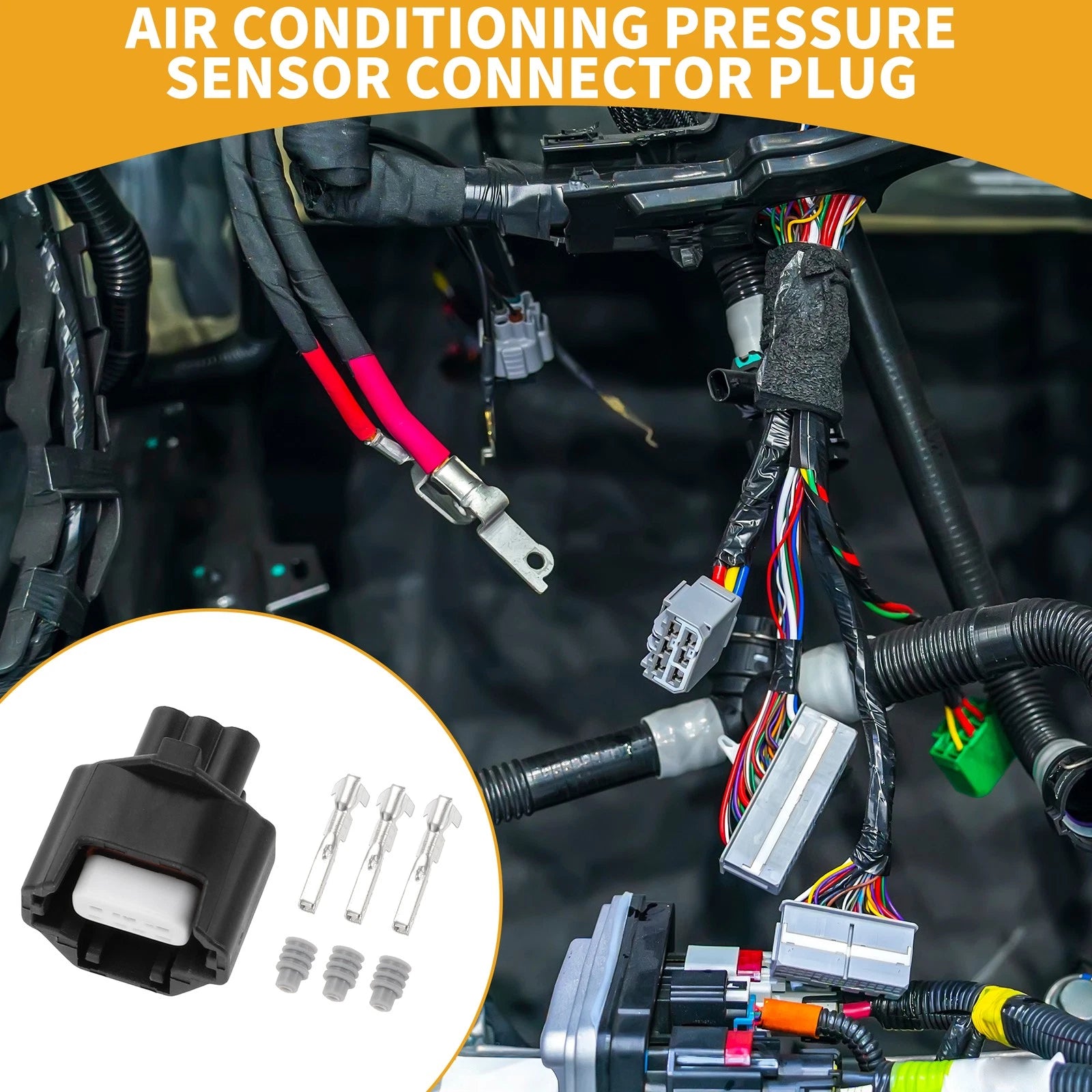 3 Pin Air Conditioning Pressure Sensor Connector Plug for Subaru Forester 