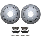 Rear Brake Kit 348mm Drilled Rotors TRW Pro Metallic Pads for Ford F-150 (2012–2019)