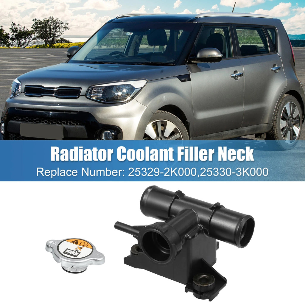Engine Radiator Coolant Filler Neck for Kia Soul (2010–2011) 253292K000/253303K000