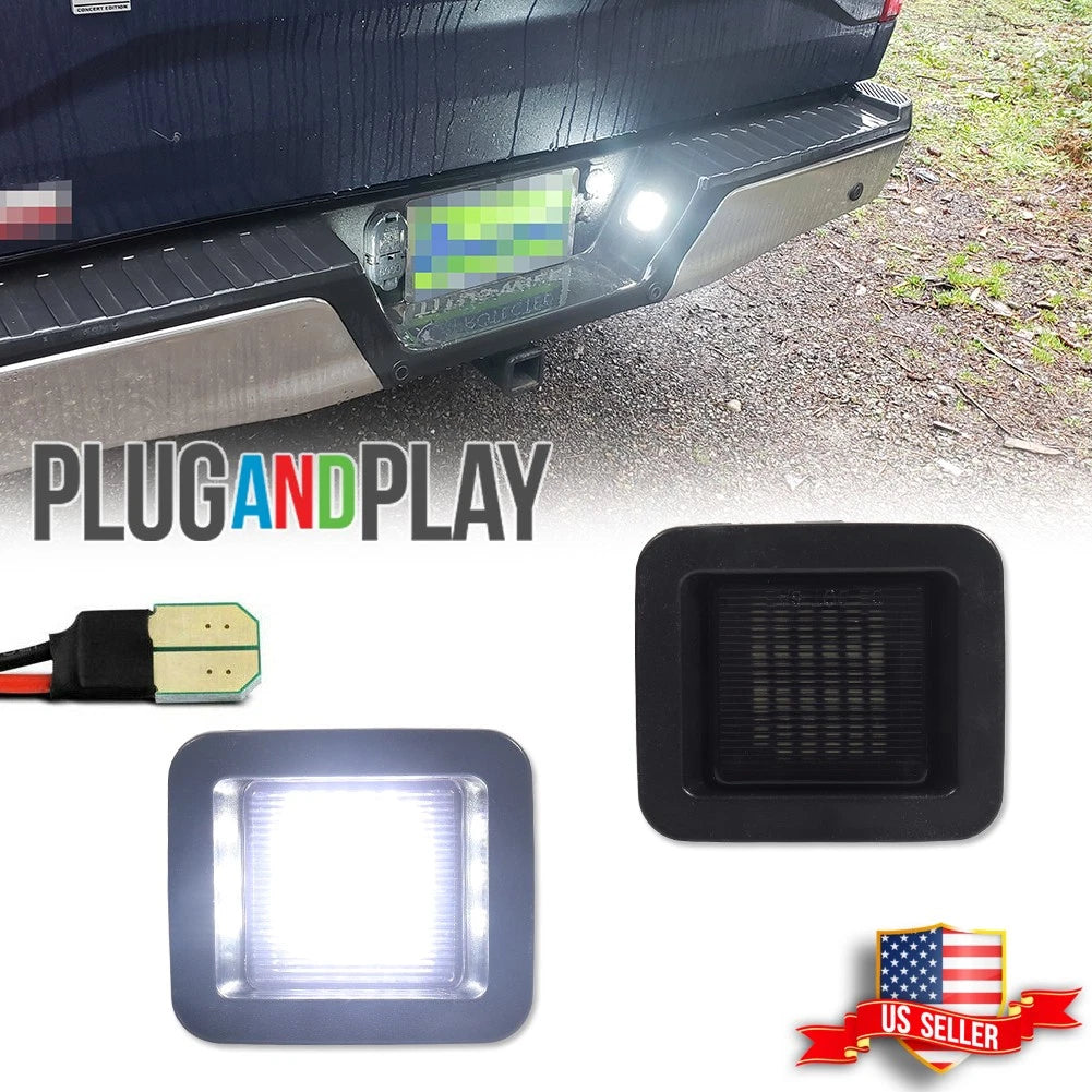 Smoked White LED License Plate Light for Ford F-150 (2015–2022)