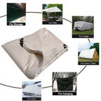 10'x20' Heavy Duty Waterproof Vinyl Tarp Cover for Patio Shelter