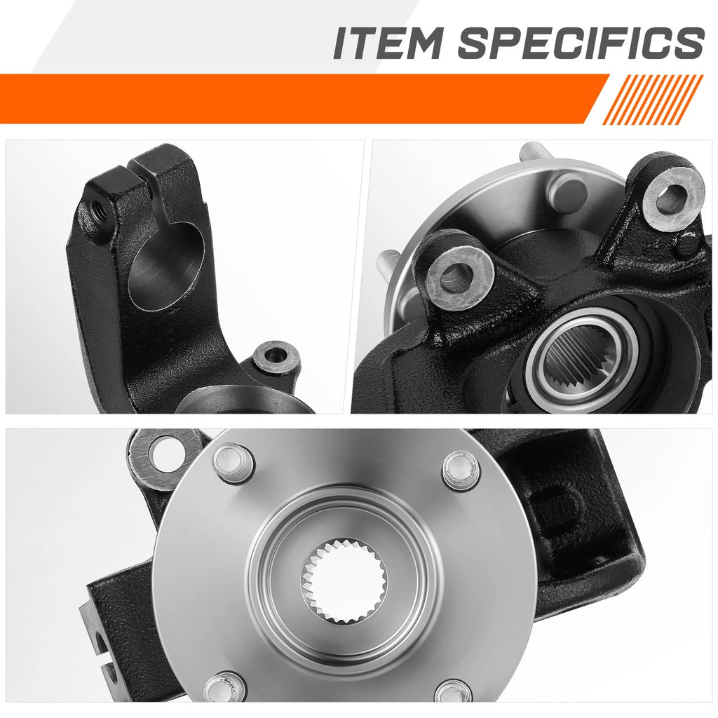 Front Right Loaded Wheel Bearing Hub Knuckle Assembly for Ford Focus (2006–2011)