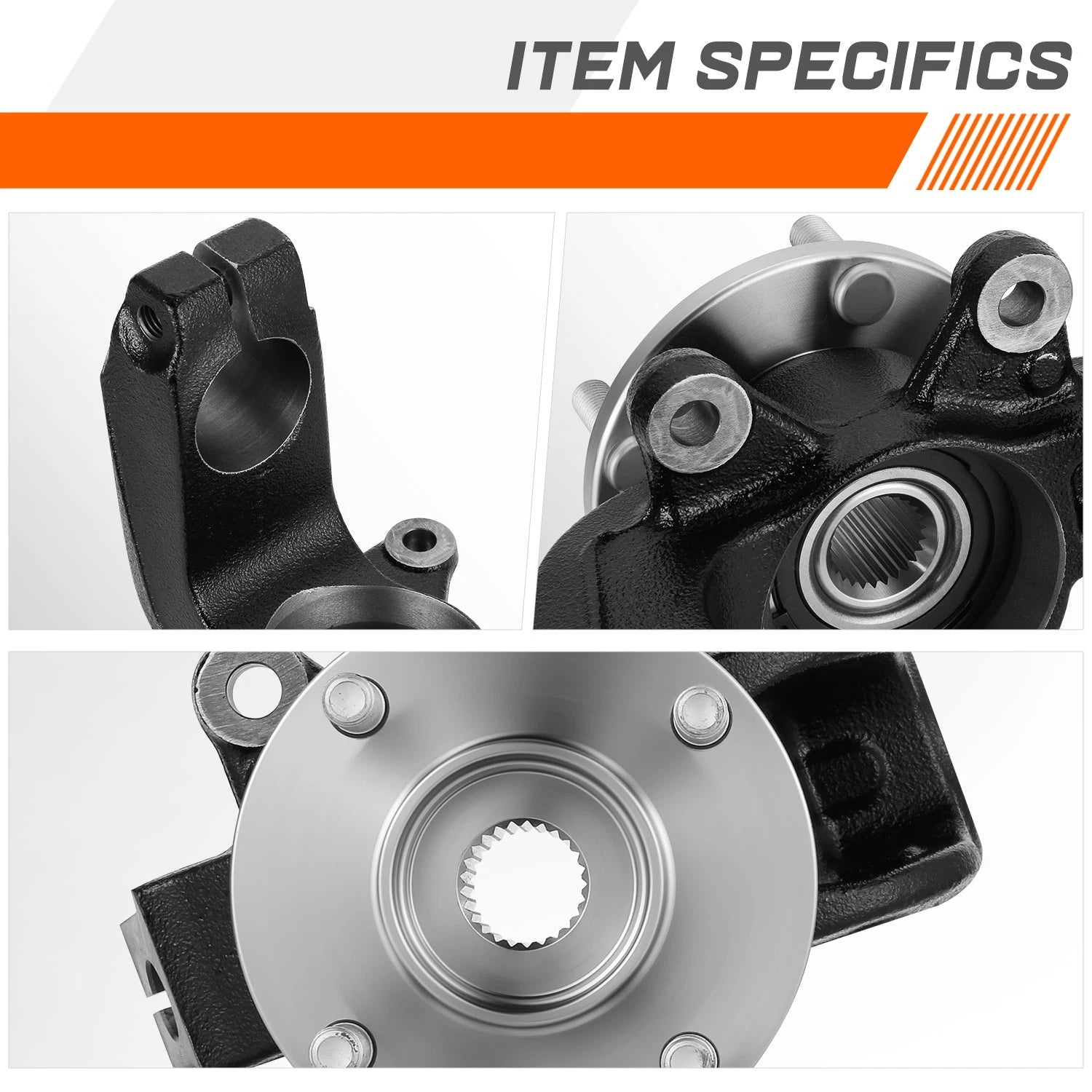 Front Right Loaded Wheel Bearing Hub Knuckle Assembly for Ford Focus (2006–2011)