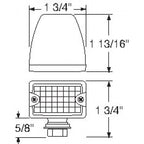 Amber LED Chrome Metal Indicator Signal Light 12V for Hot Rod (1950–1970)