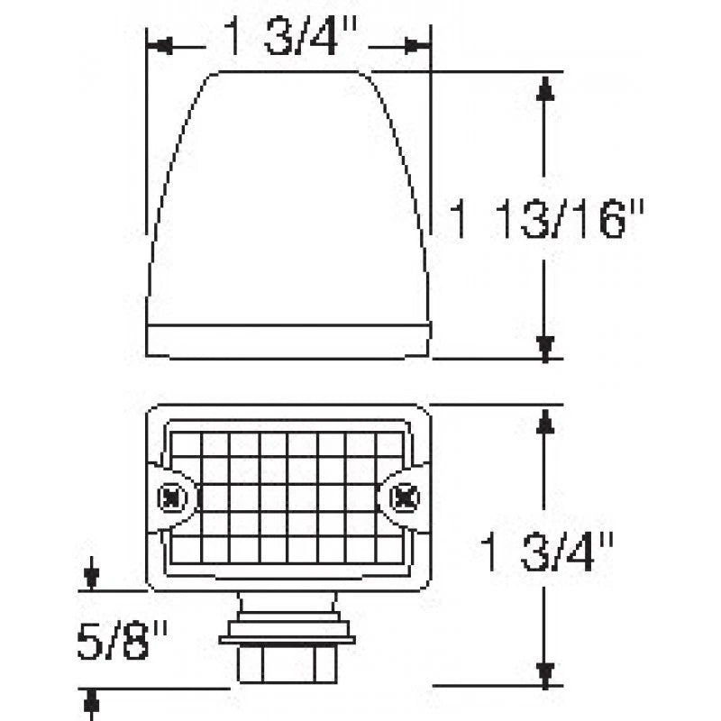 Amber LED Chrome Metal Indicator Signal Light 12V for Hot Rod (1950–1970)