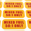 Mixed Fuel Sticker 50:1 for