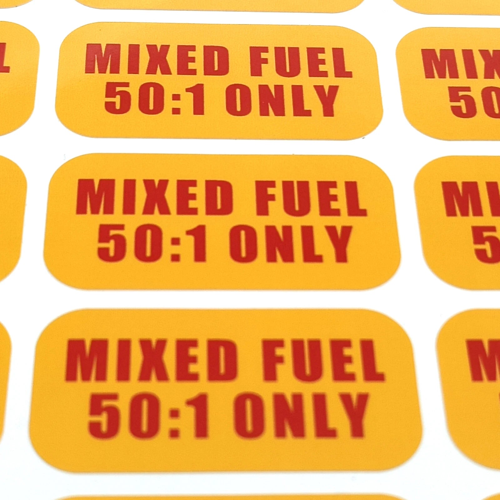 Mixed Fuel Sticker 50:1 for
