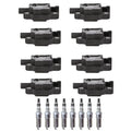 Set of 8 Ignition Coils & NGK Ruthenium Spark Plugs for Sierra 1500 Tahoe