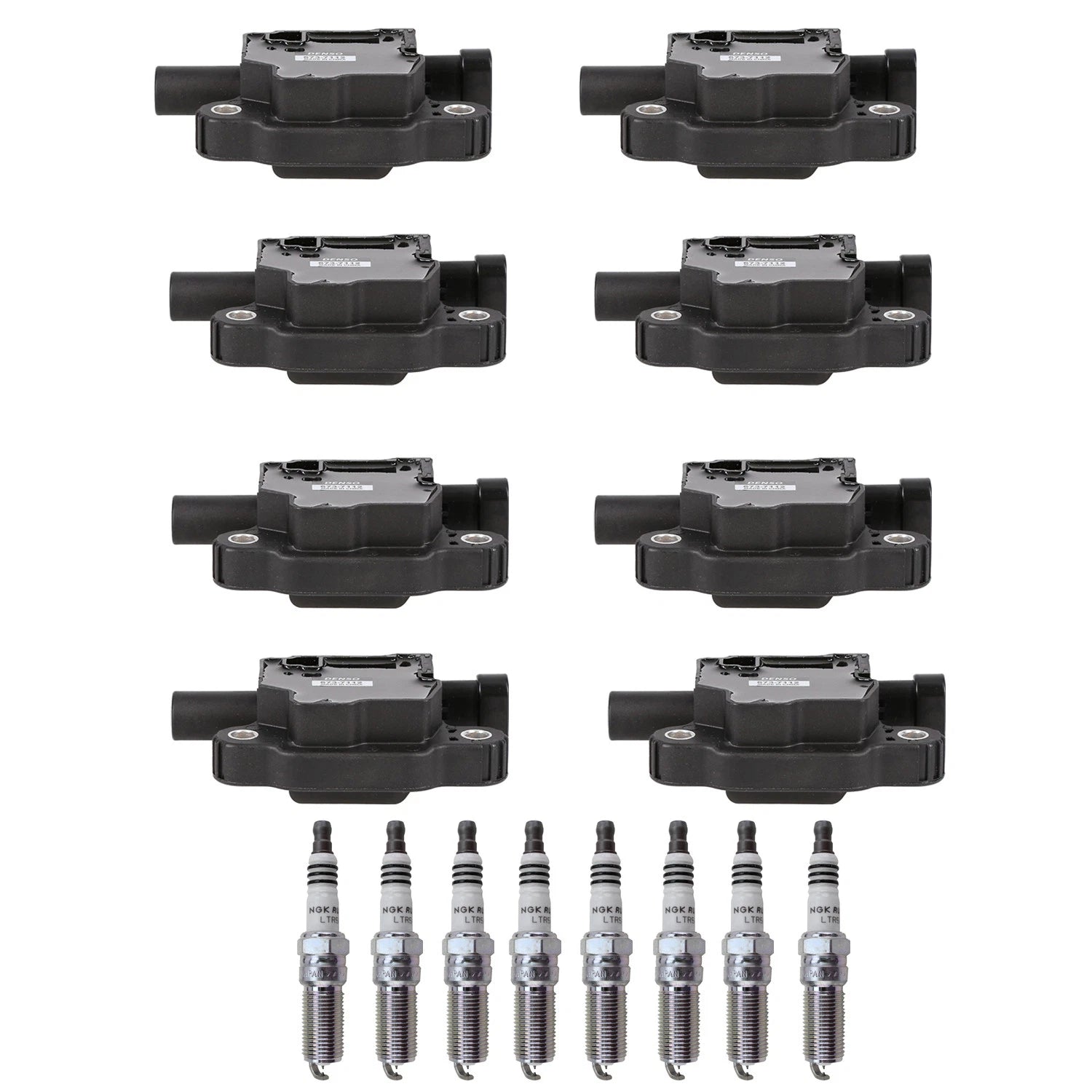 Set of 8 Ignition Coils & NGK Ruthenium Spark Plugs for Sierra 1500 Tahoe