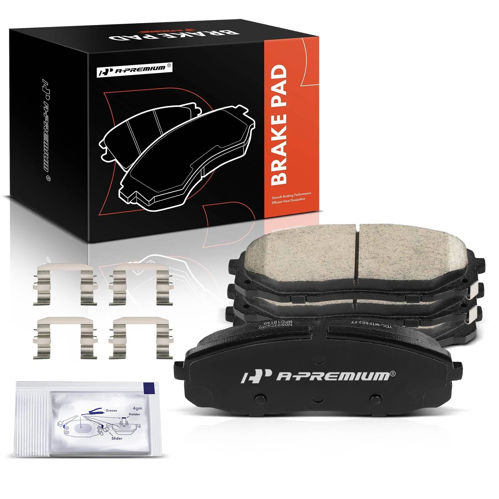 Set of 4 Front Side Ceramic Brake Pads for Kia Sedona (2015–2020)