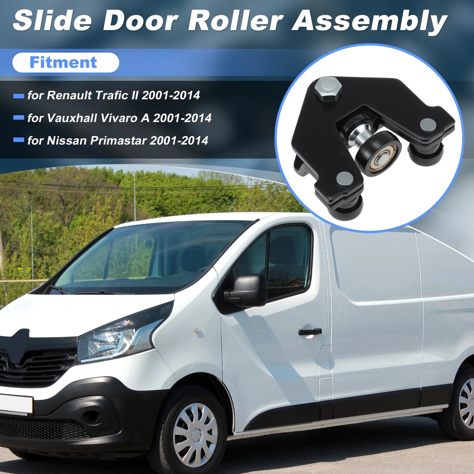 Sliding Door Roller Guide Left for Renault Trafic II (2001–2014) 7700312012