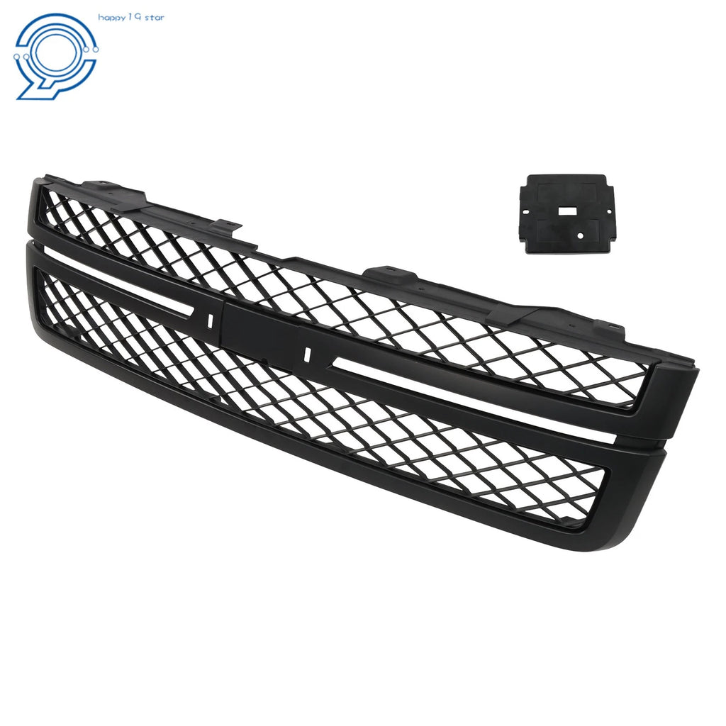 Front Bumper Grille Matte Black for Chevy Silverado 2500HD 3500HD (2011-2014)