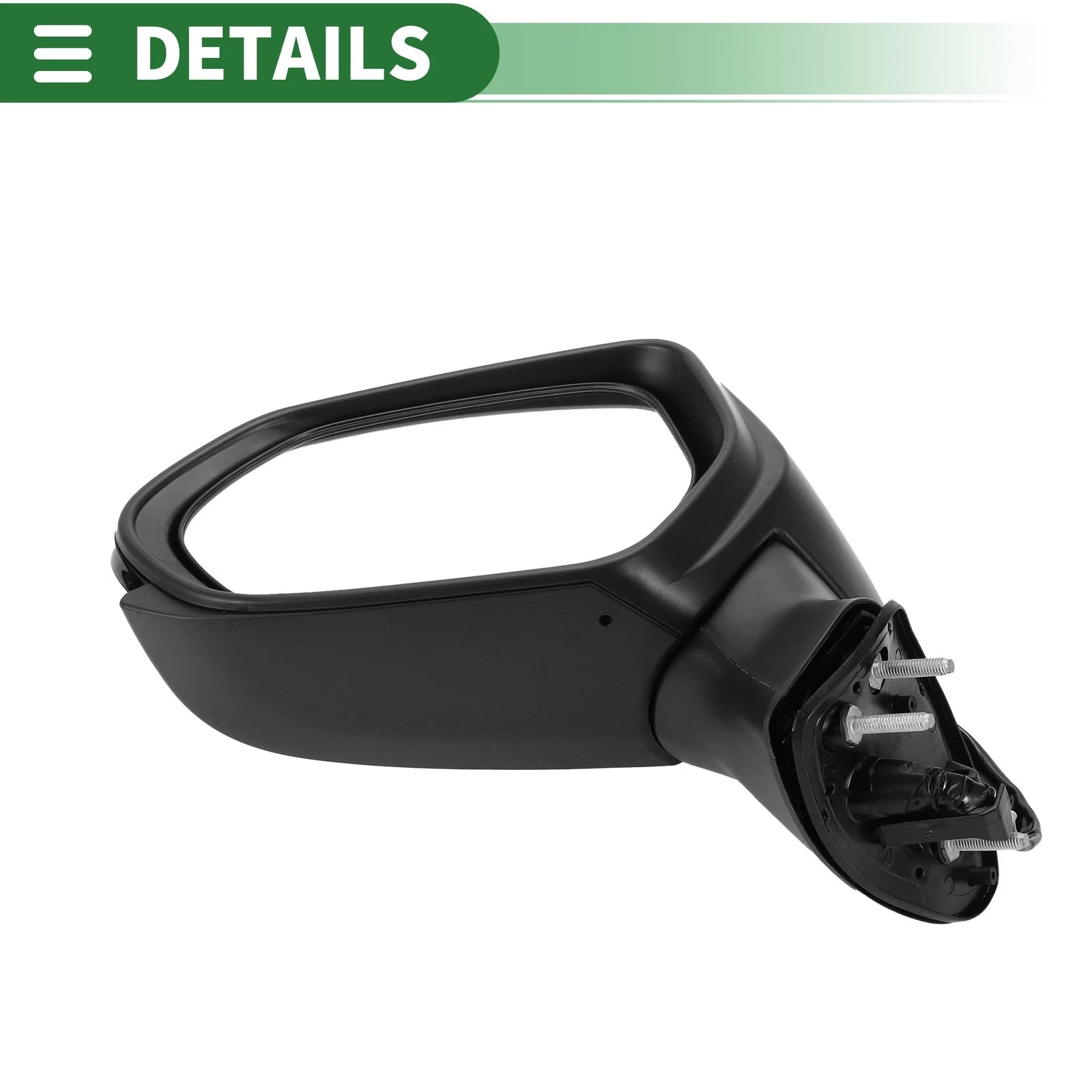 Left Side Door Mirror for Toyota Camry (Manual Folding, Gloss Black)