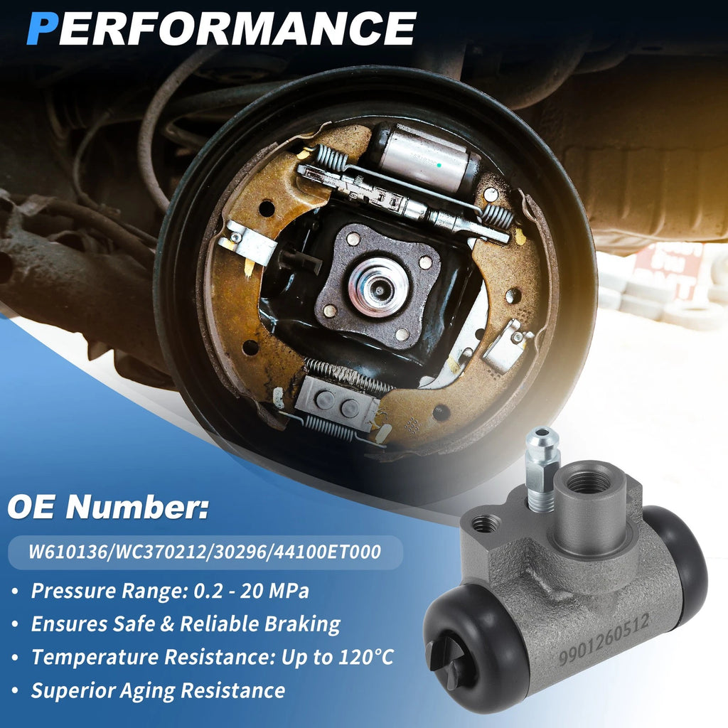 2X Rear Drum Brake Wheel Cylinder Set 44100ET000 for Nissan Sentra (2007–2012)
