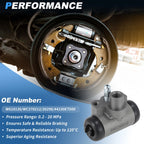 2X Rear Drum Brake Wheel Cylinder Set 44100ET000 for Nissan Sentra (2007–2012)