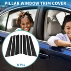 8 Pcs Door Pillar Window Trim for BMW X5 (1999-2006)