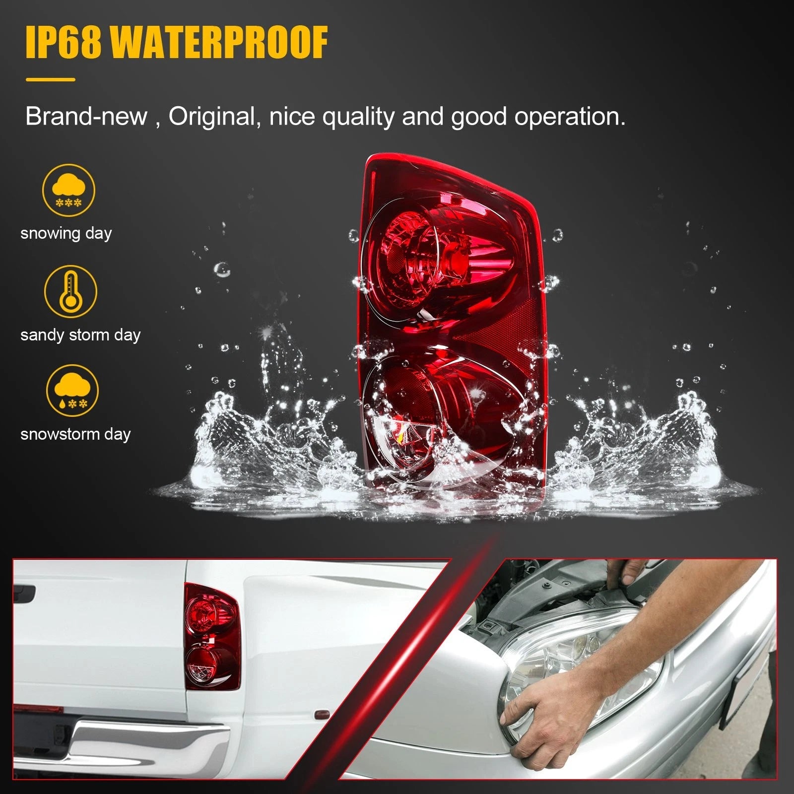 Set of 2 Rear Tail Lights for Dodge Ram 1500 2500 3500