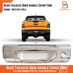 Chrome Rear Tailgate Handle Cover Insert for Ford Ranger (2022-2023)