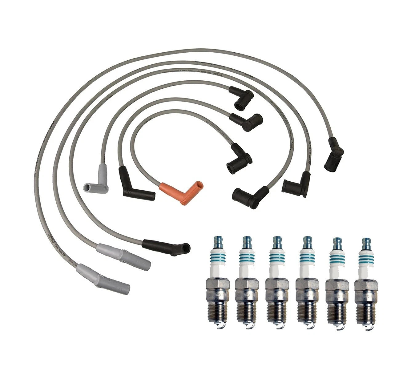 Denso Wire Set & 6 Iridium Power Spark Plugs for Ford 4.2L V6 (2001–2004)