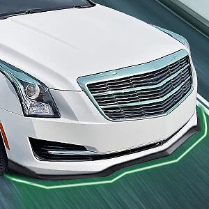 3PC Front Bumper Lip for Cadillac ATS (2015–2017) Glossy Black