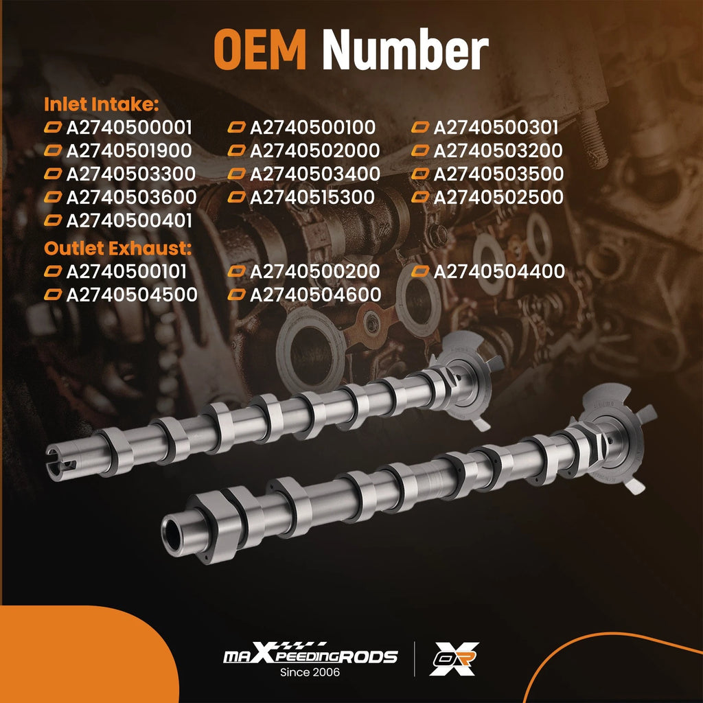 Intake Exhaust Camshafts for Mercedes C Class W205 E Class W213 GLC X253 M274