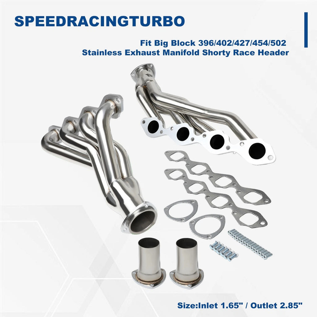Stainless Exhaust Manifold Shorty Race Header for Big Block 396/402/427/454/502