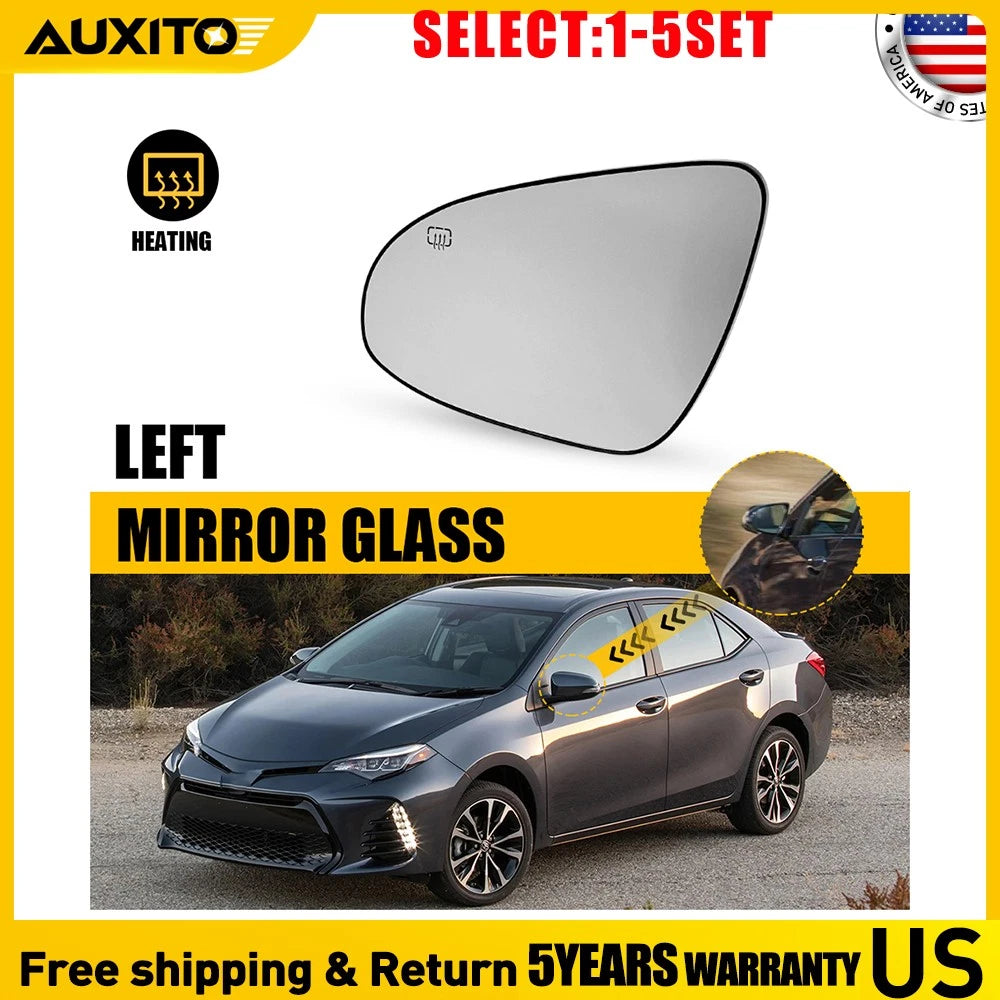 Left Side Heated Mirror Glass for Toyota Corolla (2014–2019) TO1324117 8796102F30