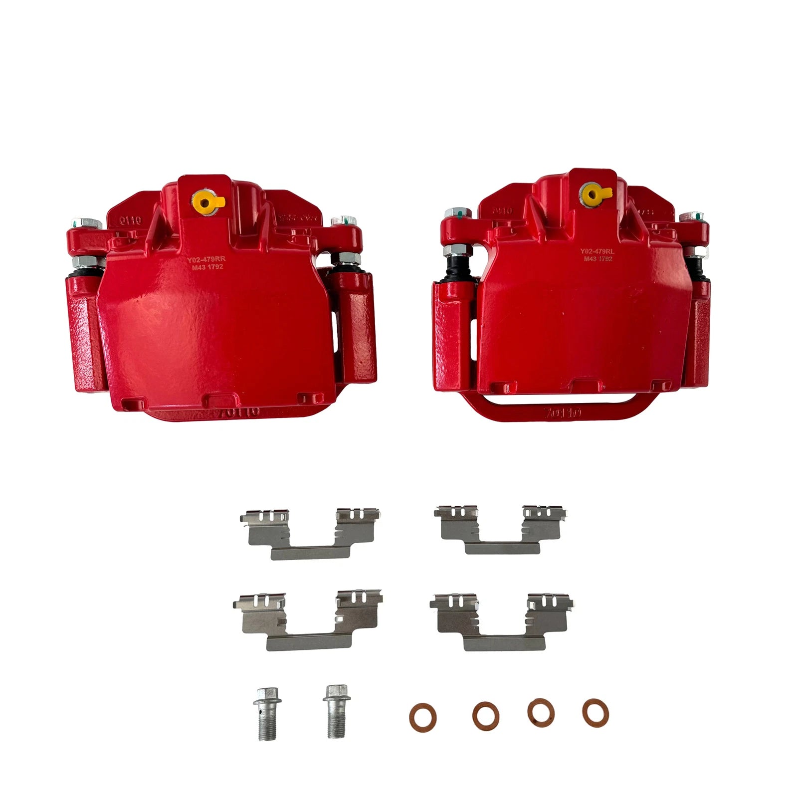 Pair Rear Red Calipers for Cadillac Escalade Chevrolet Silverado (2007–2020)