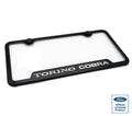 License Plate Frame Front Black Notched Stainless for Ford Torino Cobra (1969–1970)