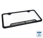 License Plate Frame Front Black Notched Stainless for Ford Torino Cobra (1969–1970)