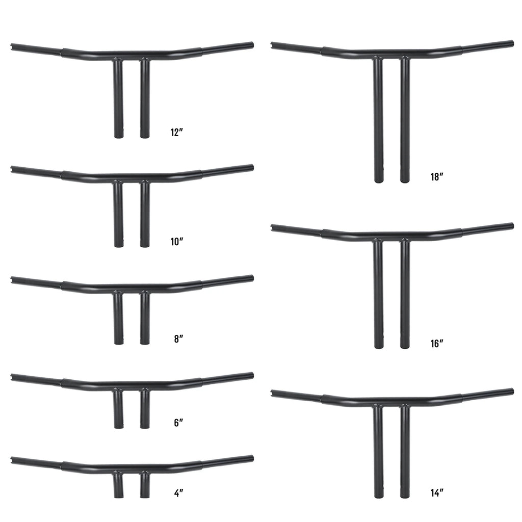 T-Bars Handlebar for Harley Dyna (4"/6"/8"/10"/12"/14"/16"/18") Black