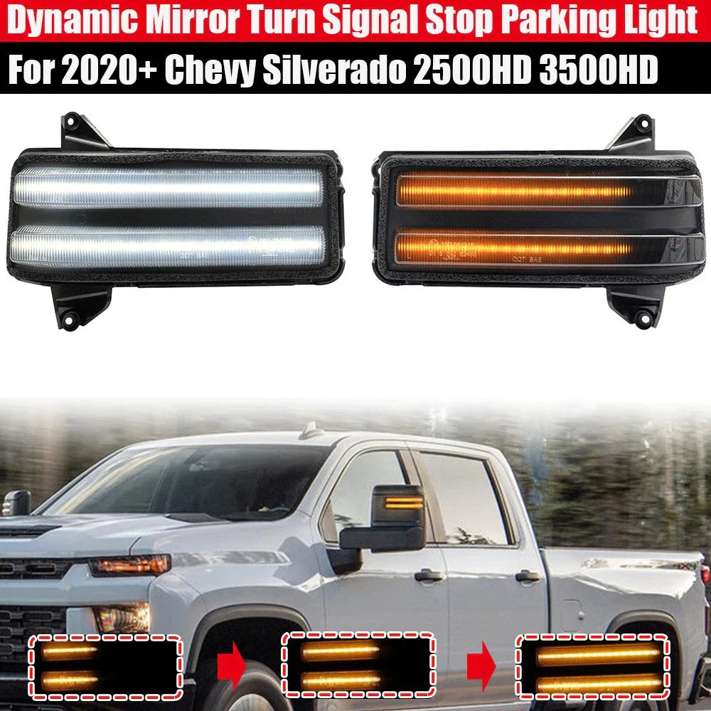 Smoked LED Wing Mirror Blinker Light for GMC Sierra 2500HD/3500HD (2020–2020)