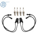 Set of 2 Ignition Coils & Spark Plugs for Honda VT1100 Shadow (1995–2007)