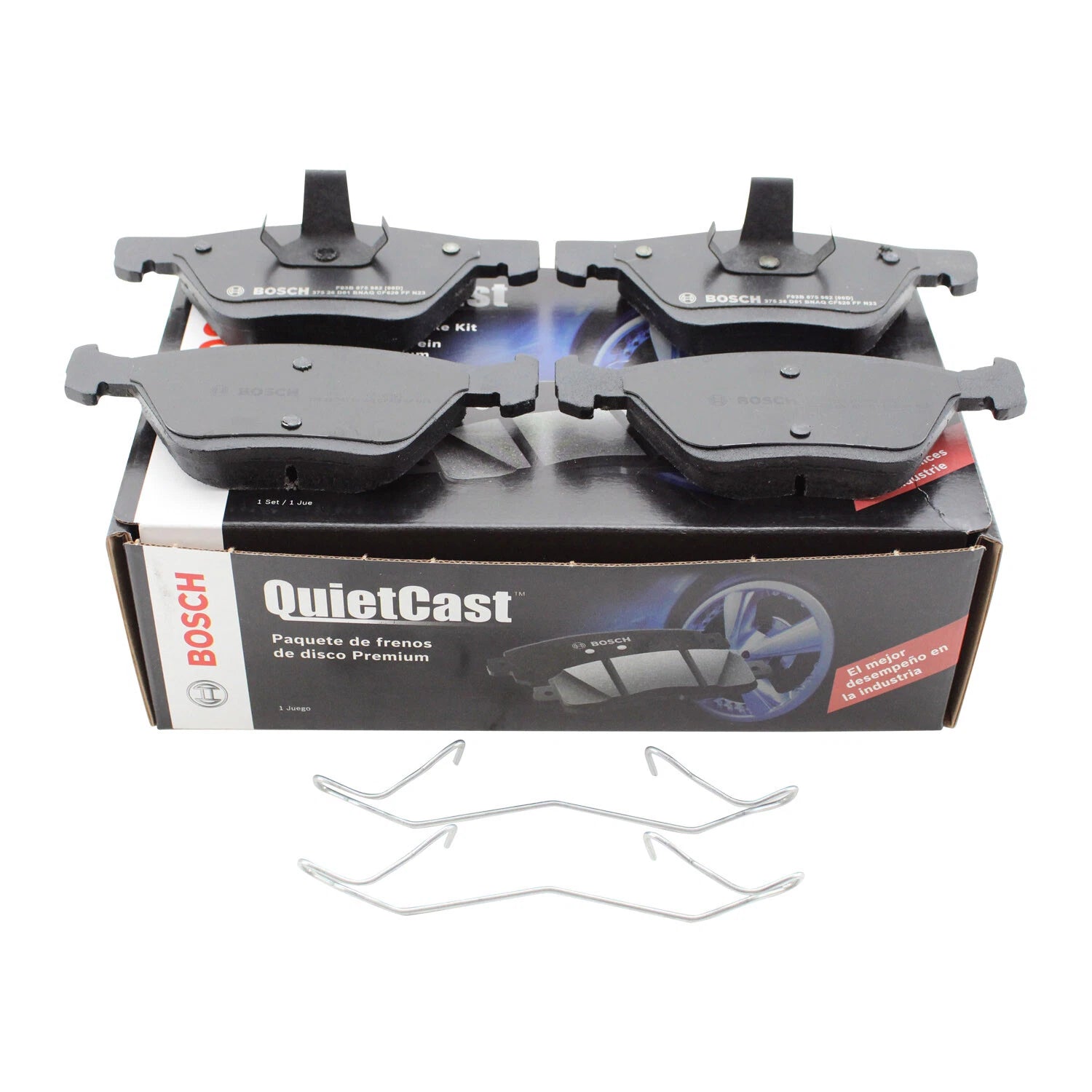 Bosch QuietCast Front Ceramic Brake Pads for Chrysler Crossfire (2004–2008) Mercedes W211 R170 (2003–2009)