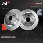 Rear Drilled Brake Rotors & Pads for Acura RDX (2013–2015)