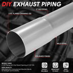 45 Degrees Bend Exhaust Pipe for Universal Applications (18-Gauge, 2" OD)
