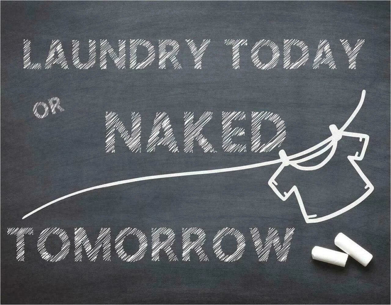 Laundry Today or Naked Tomorrow Decorative Metal Sign #2402