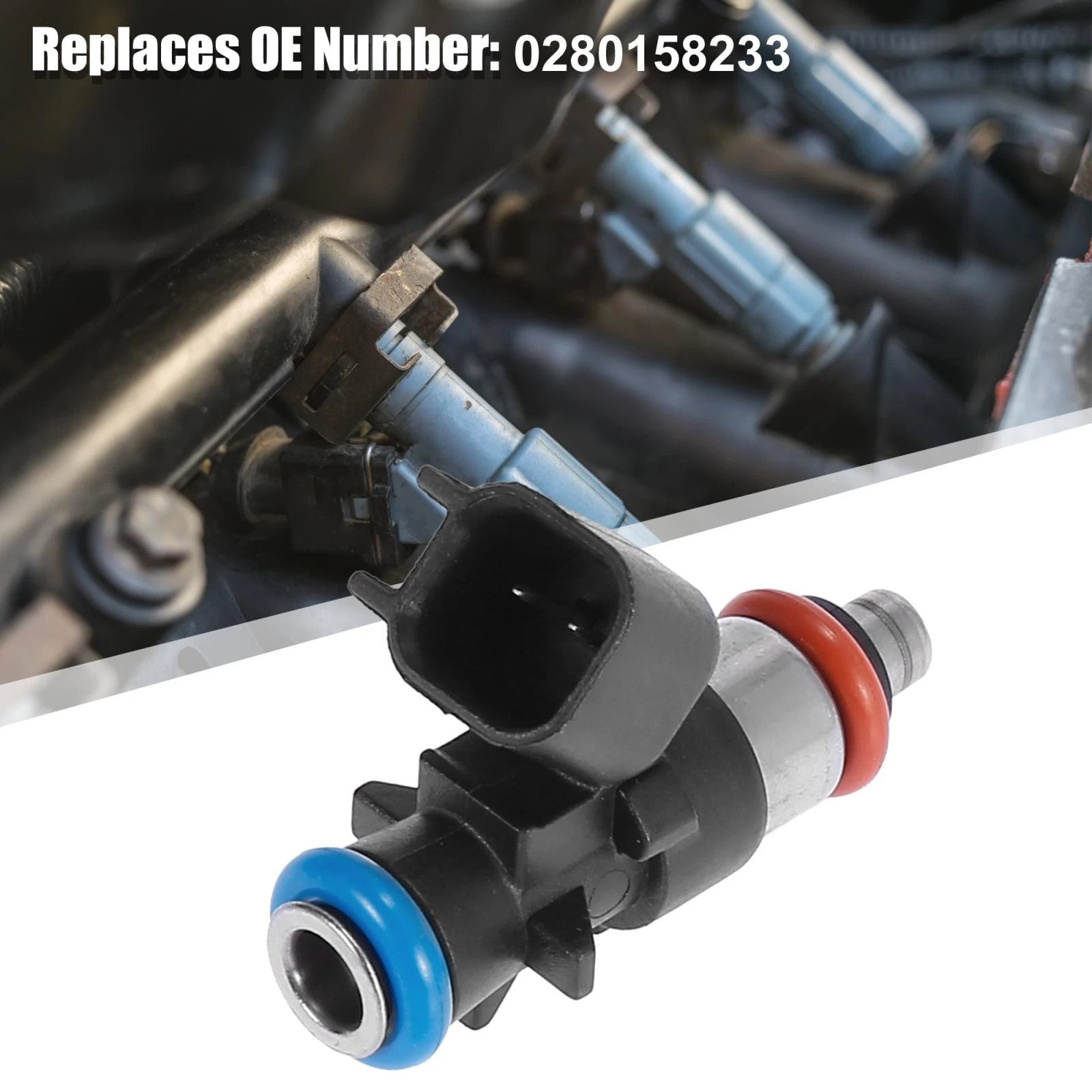 6pcs Fuel Injector 0280158233 for Dodge Challenger Charger Jeep Wrangler (2011–2023)