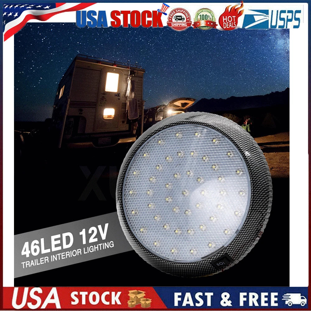 46 LED Interior Dome Light for Universal Vehicles (12V)
