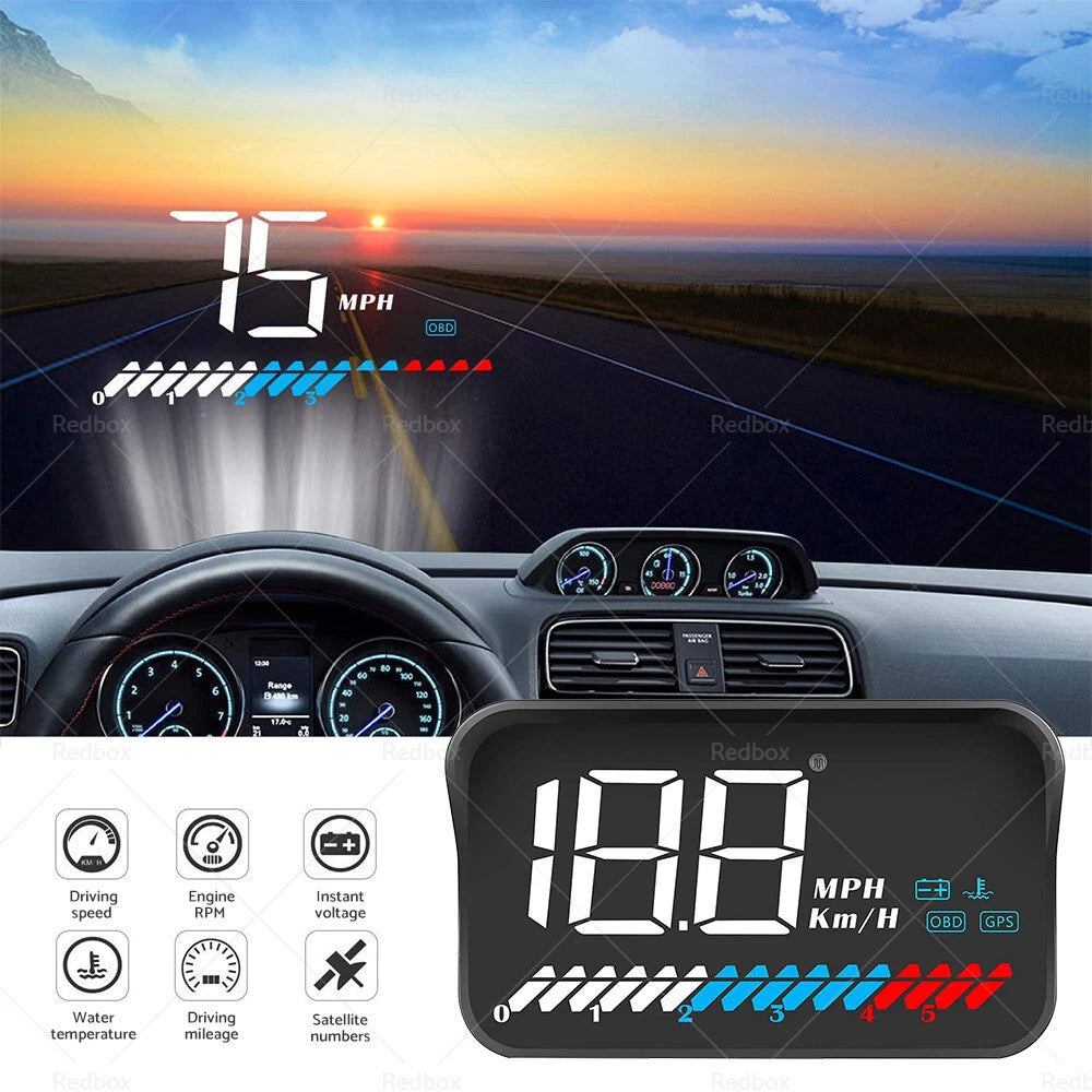 Head Up Display OBD GPS Dual System 3.5" HUD for Universal Car (2010–2023)