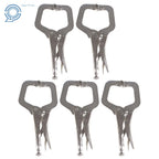 5 Pack Rotary Gasket Swivel Pad Locking C-Clamp Pliers
