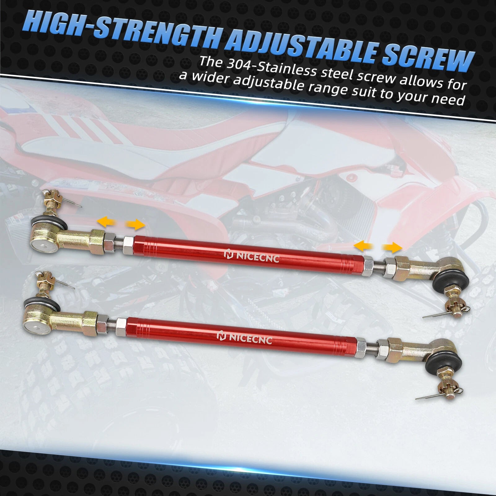 Steering Tie Rod with Ball Joints Kit for Honda TRX450R TRX450ER (2004–2009)