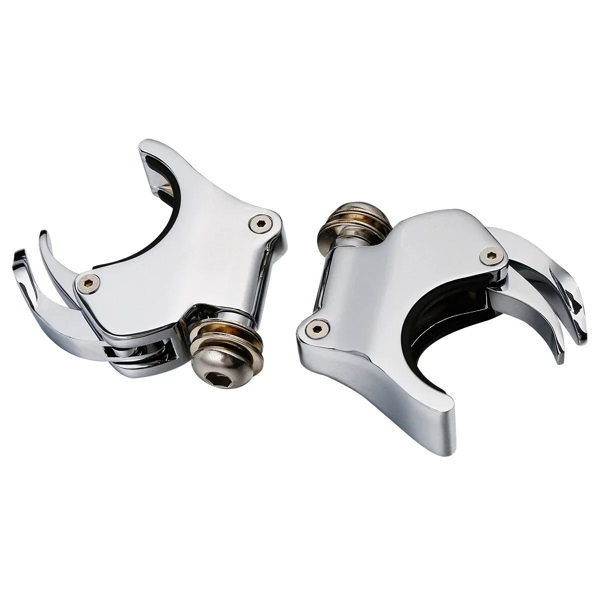 49mm Chrome Windshield Clamps for Harley V Rod VROD, Sportster XL1200X (02-10)
