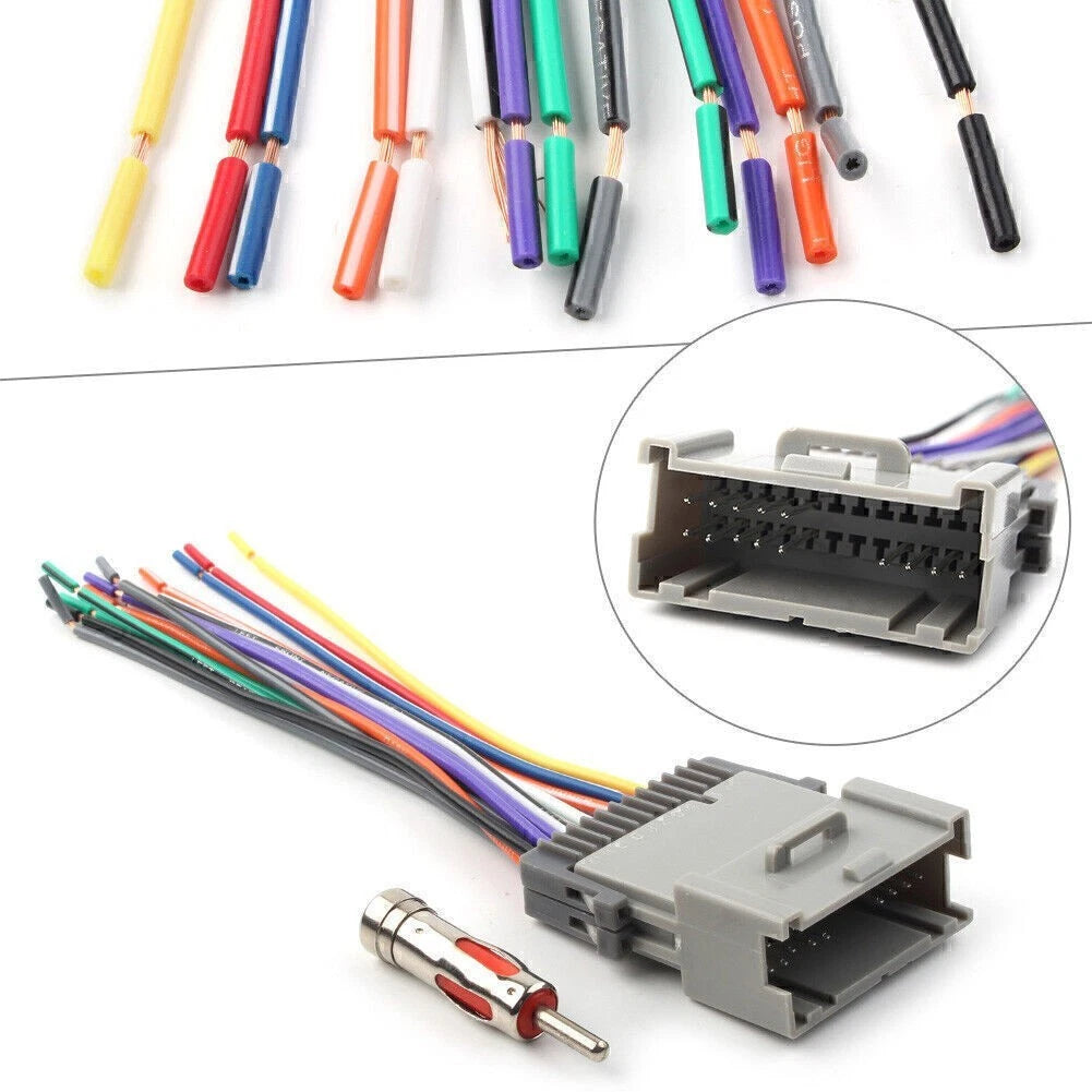 Car Stereo Radio Wiring Harness Antenna for Buick Chevy GMC Pontiac (2000–2023)