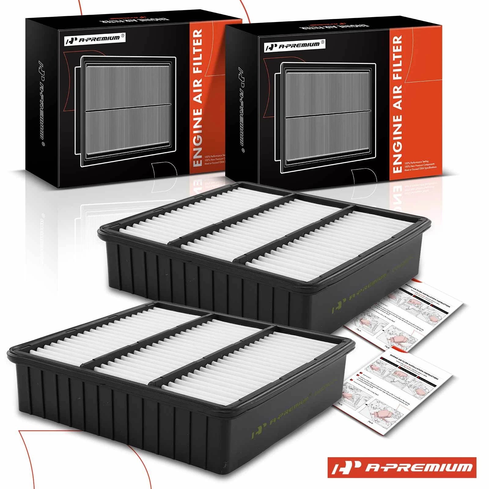2X Engine Air Filter for Mitsubishi Outlander (2003–2006) Mirage (1997–2002)