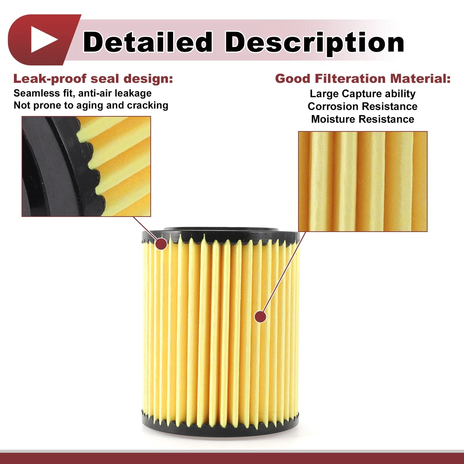 Car Engine Air Filter for Nissan Titan 5.6L (2017–2024) No. 16546EZ31A